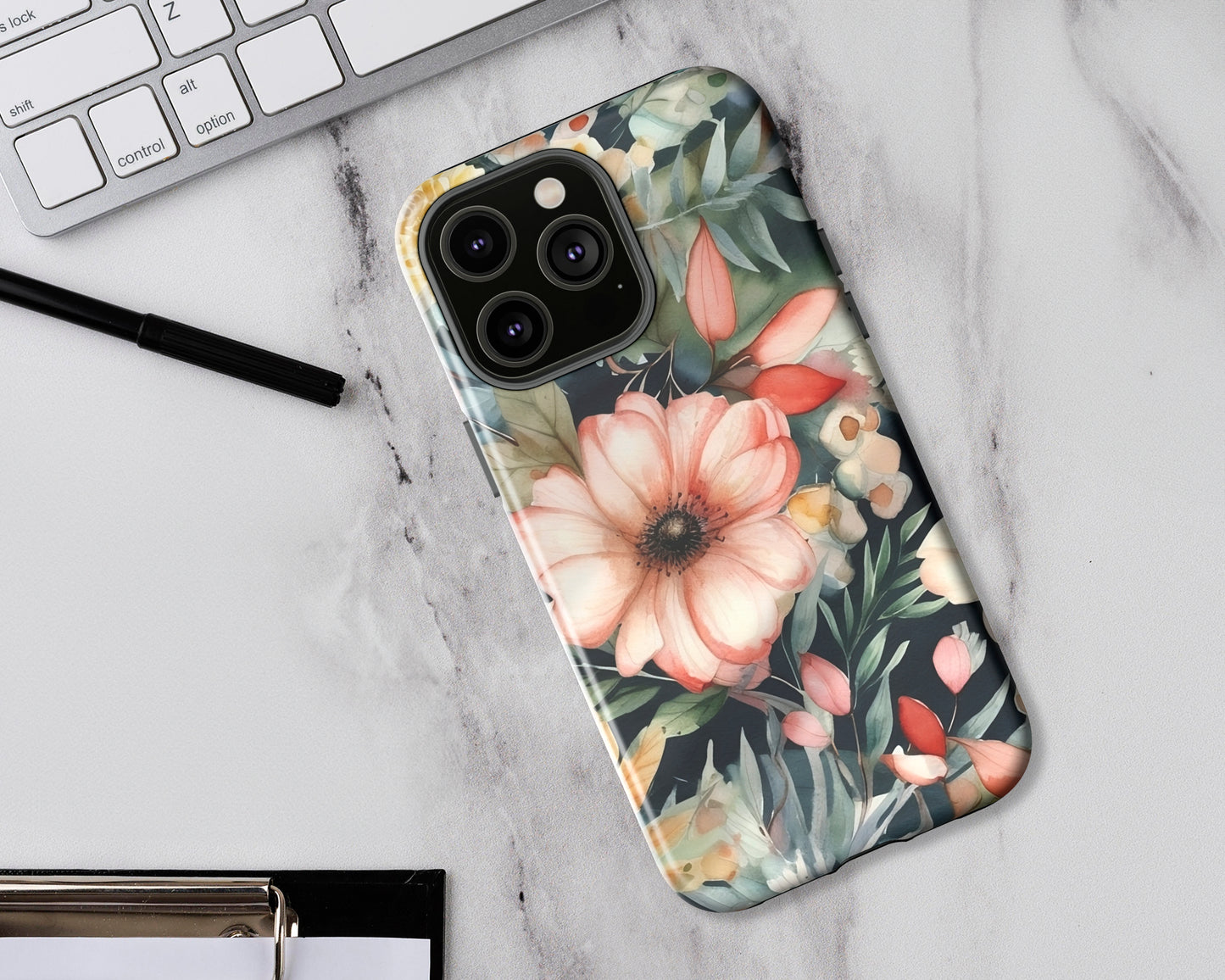 Watercolor flowers iPhone case