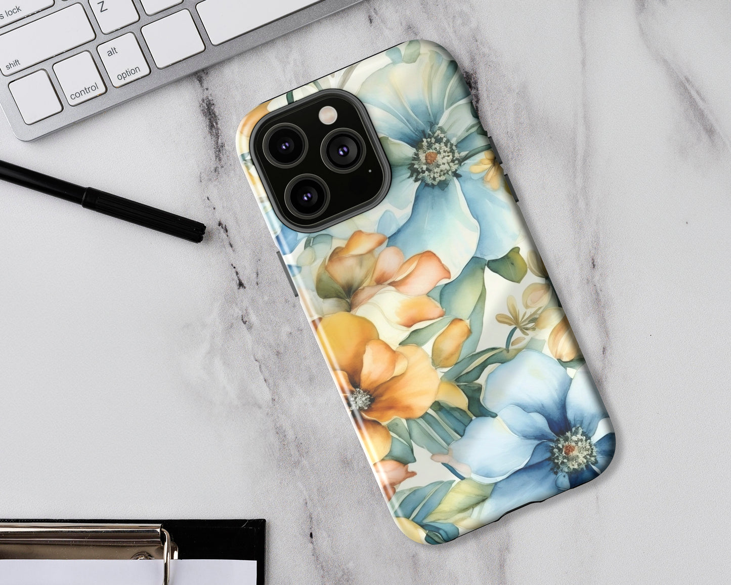 Watercolor flowers iPhone case