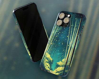Bamboo forests in anime style iPhone case