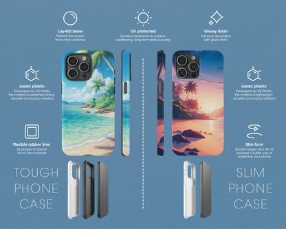 Beaches in anime style iPhone case