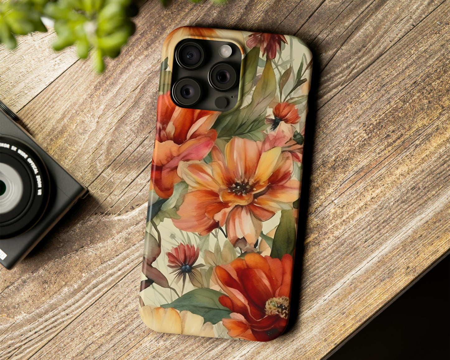 Watercolor flowers iPhone case