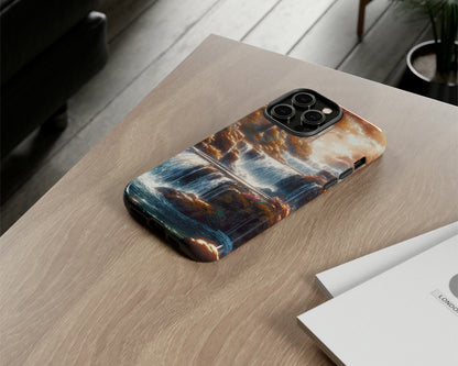 Waterfalls in anime style iPhone case