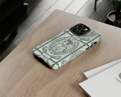 Taurus Zodiac sign line art card iPhone case