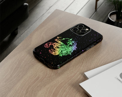 Scorpio Zodiac sign glowing starry sky iPhone case