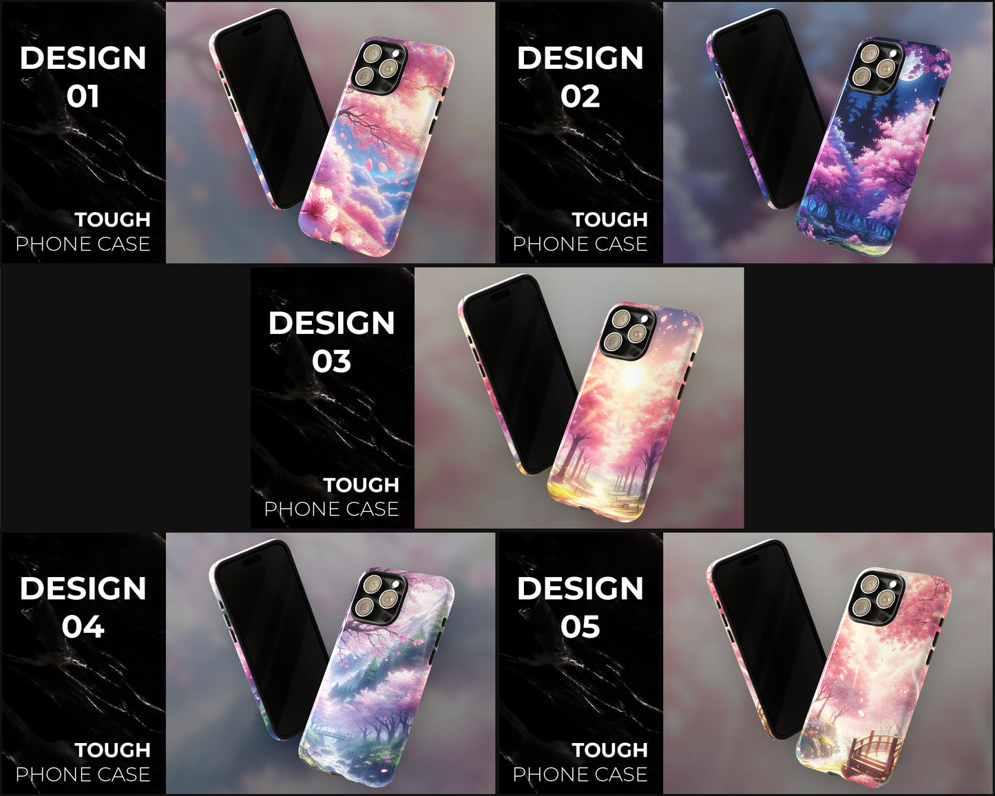 Sakura forests in anime style iPhone case