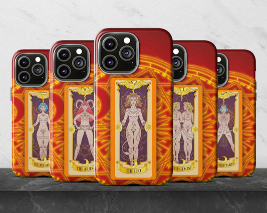 Zodiac sign Clow cards on magic circle anime iPhone case