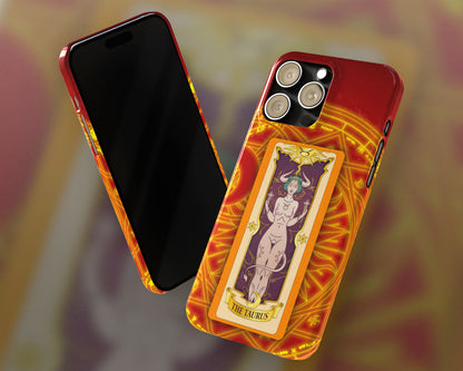 Taurus Zodiac sign Clow card on magic circle anime iPhone case