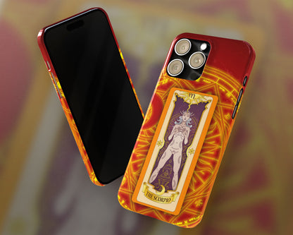 Scorpio Zodiac sign Clow card on magic circle anime iPhone case