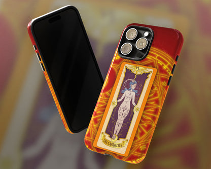 Capricorn Zodiac sign Clow card on magic circle anime iPhone case