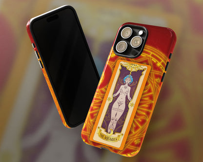 Aquarius Zodiac sign Clow card on magic circle anime iPhone case