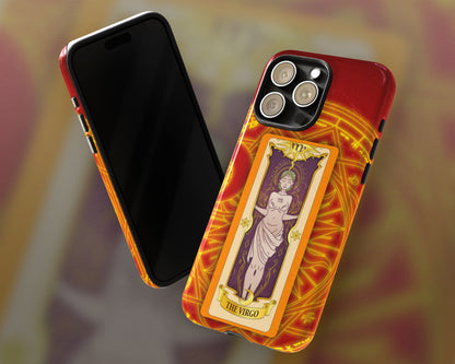 Virgo Zodiac sign Clow card on magic circle anime iPhone case