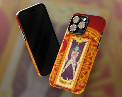 Sagittarius Zodiac sign Clow card on magic circle anime iPhone case