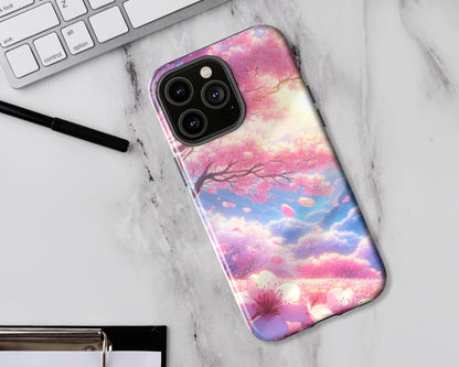 Sakura forests in anime style iPhone case