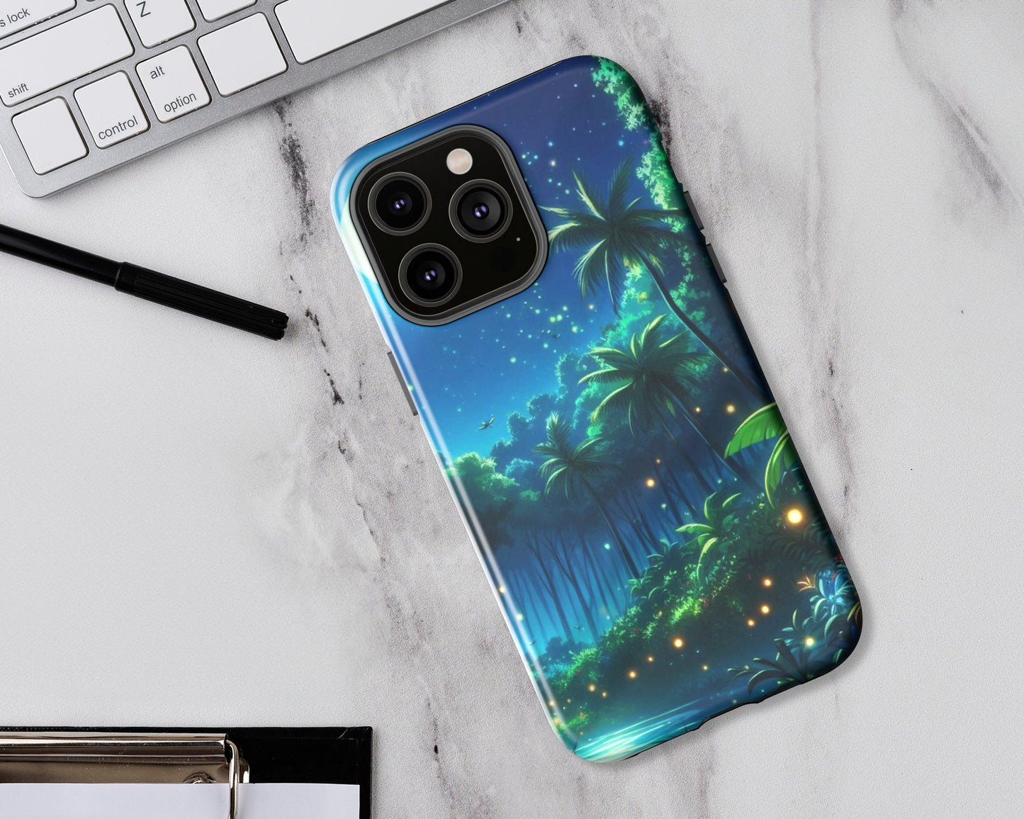 Tropical forests in anime style iPhone case