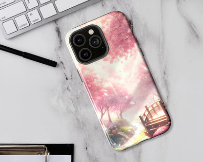 Sakura forests in anime style iPhone case