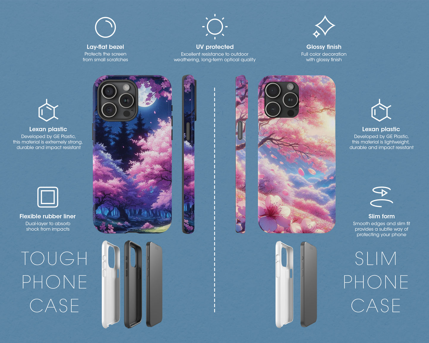 Sakura forests in anime style iPhone case