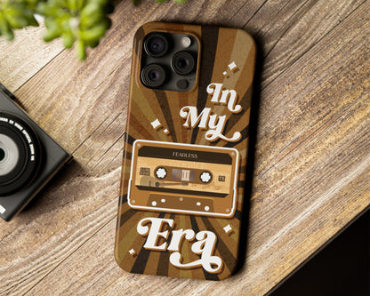 Collection of In my Eras vintage cassette tape iPhone case