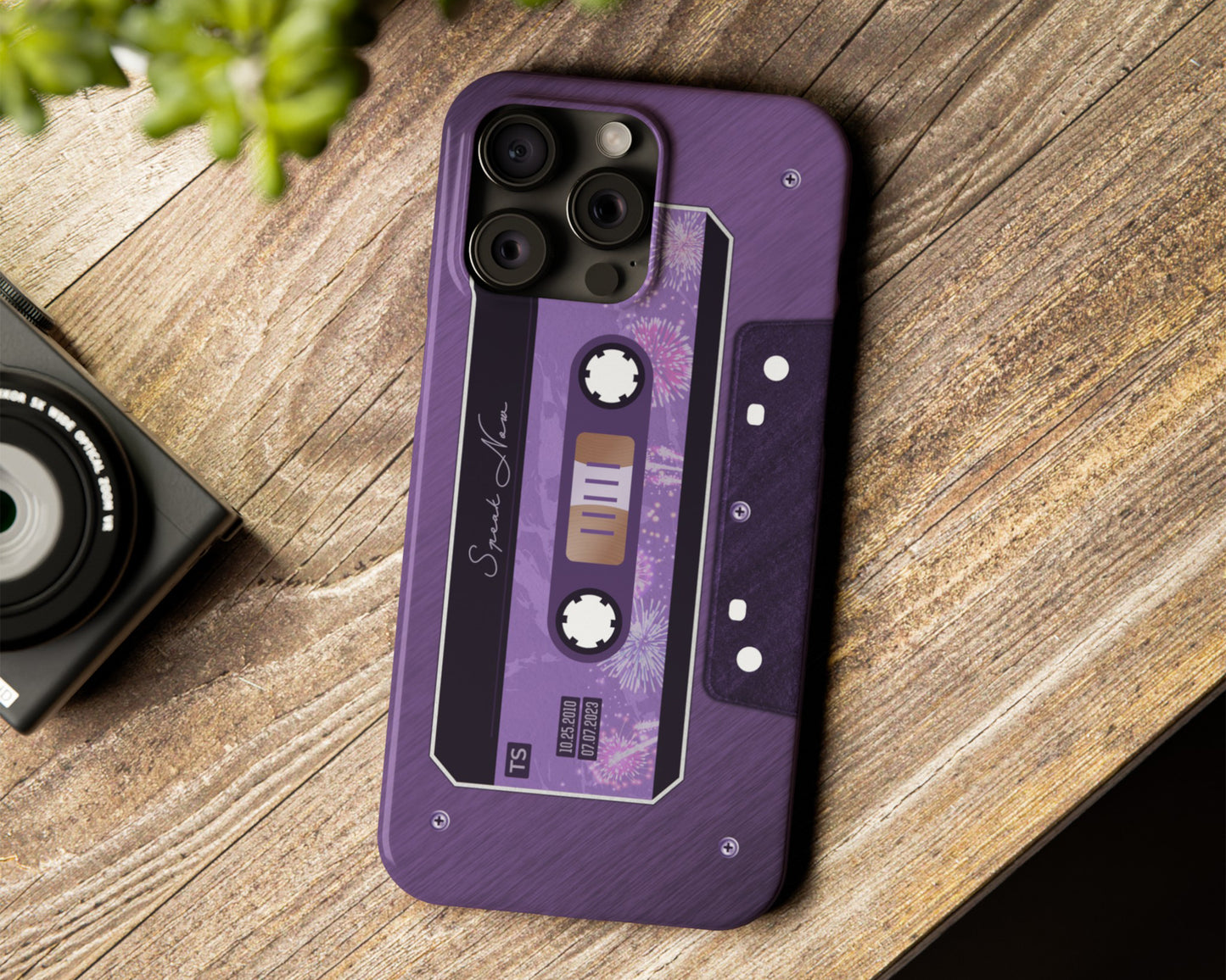 Collection of The Eras cassette tape iPhone case