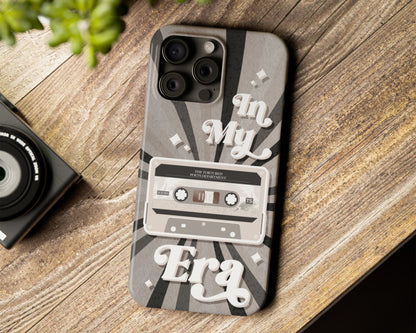 Collection of In my Eras vintage cassette tape iPhone case