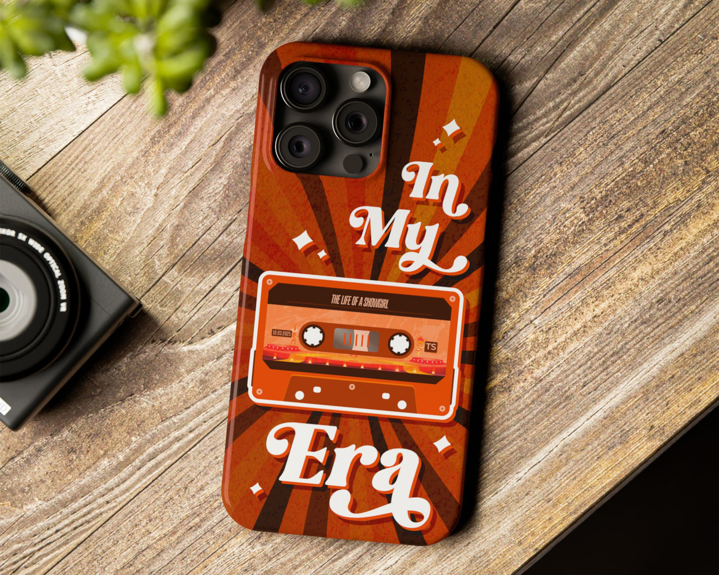 In my Life of Showgirl era vintage cassette tape iPhone case