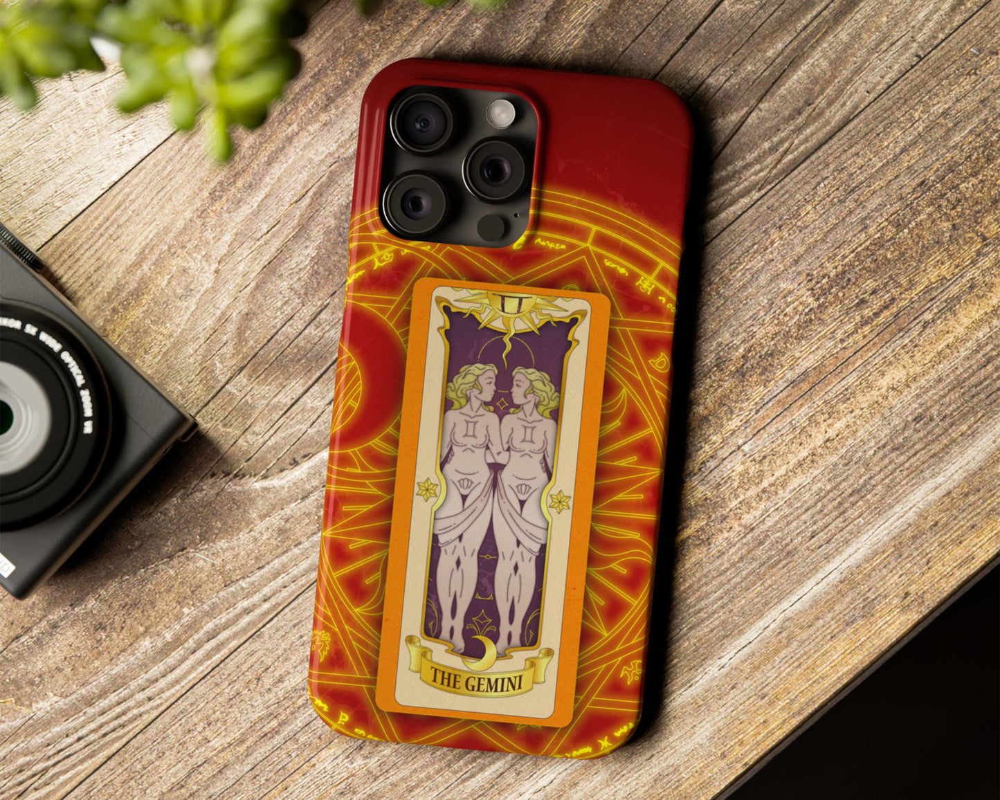 Zodiac sign Clow cards on magic circle anime iPhone case