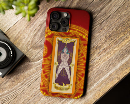 Sagittarius Zodiac sign Clow card on magic circle anime iPhone case