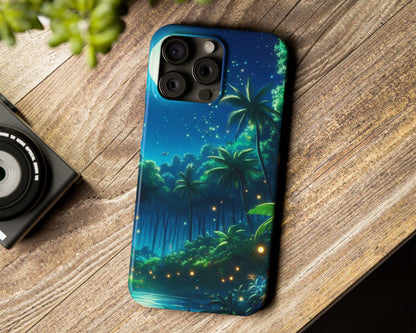 Tropical forests in anime style iPhone case