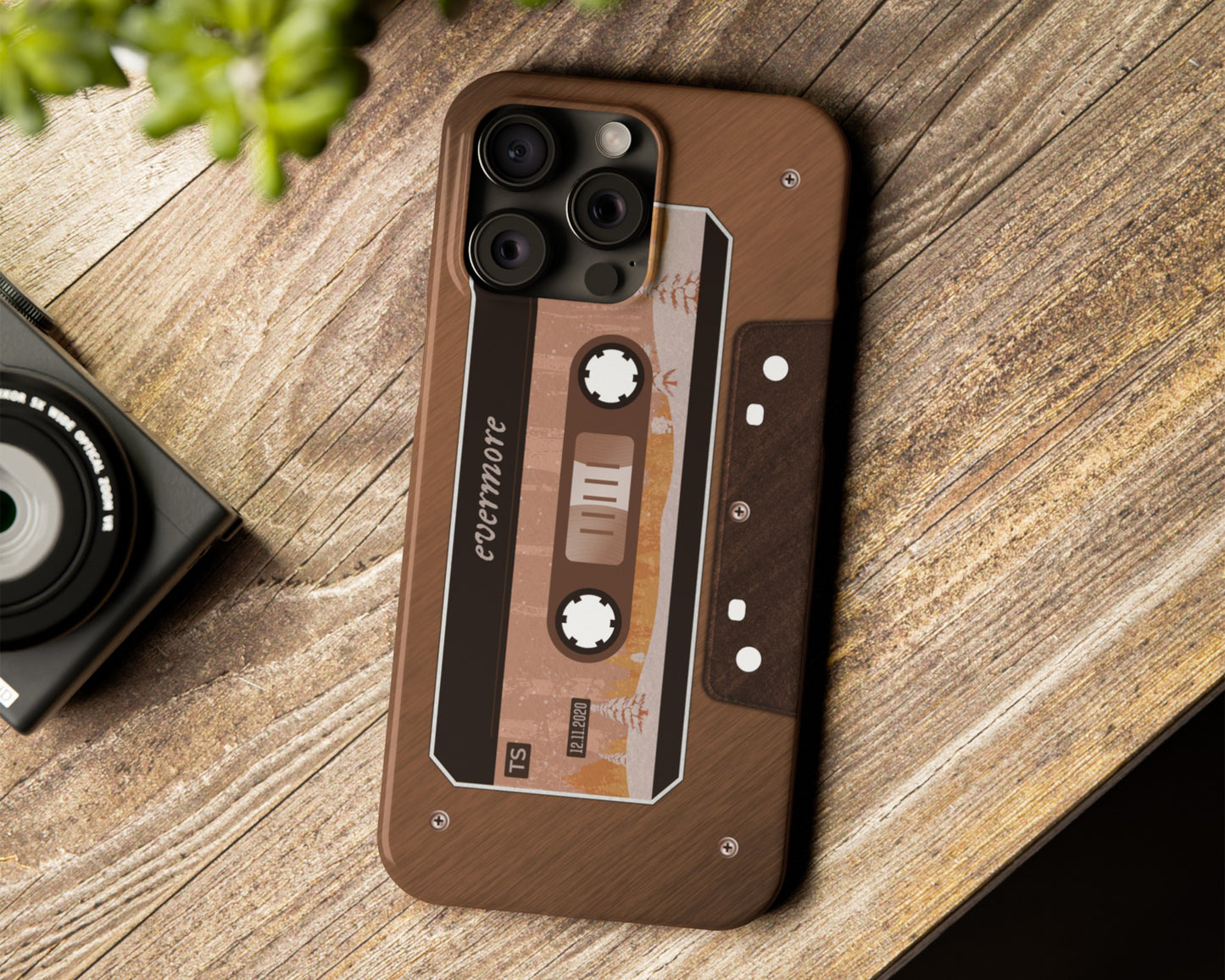 Evermore era cassette tape iPhone case