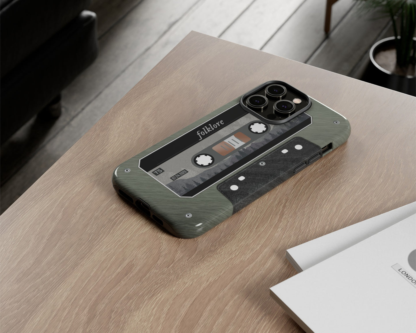 Folklore era cassette tape iPhone case