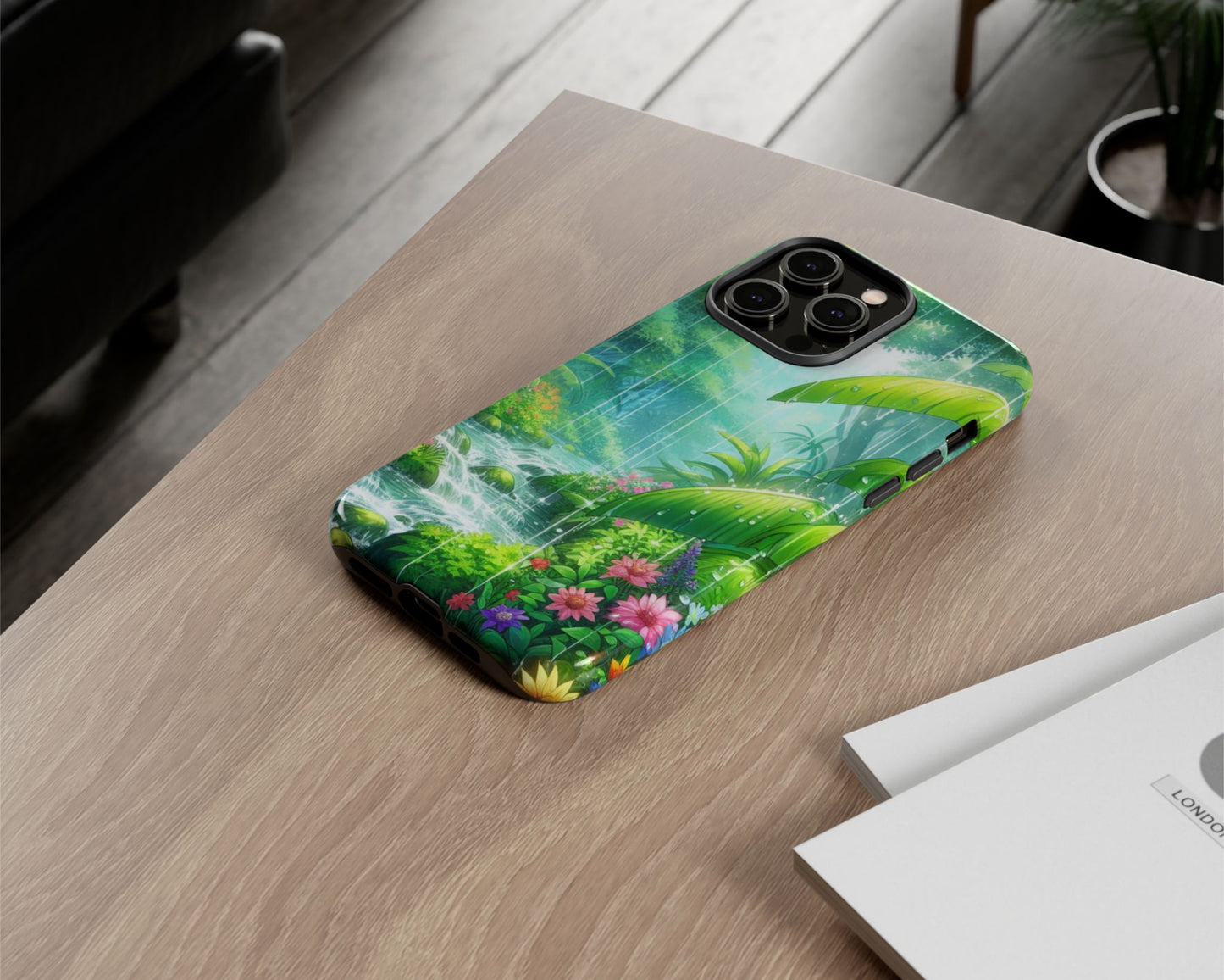 Tropical forests in anime style iPhone case