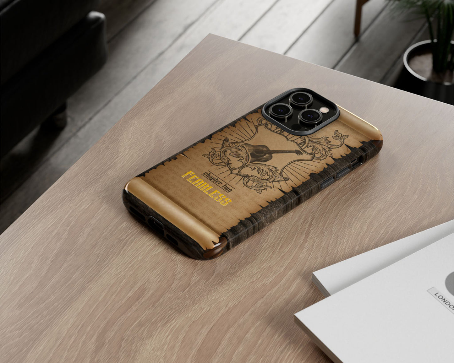 Fearless era medieval scroll iPhone case