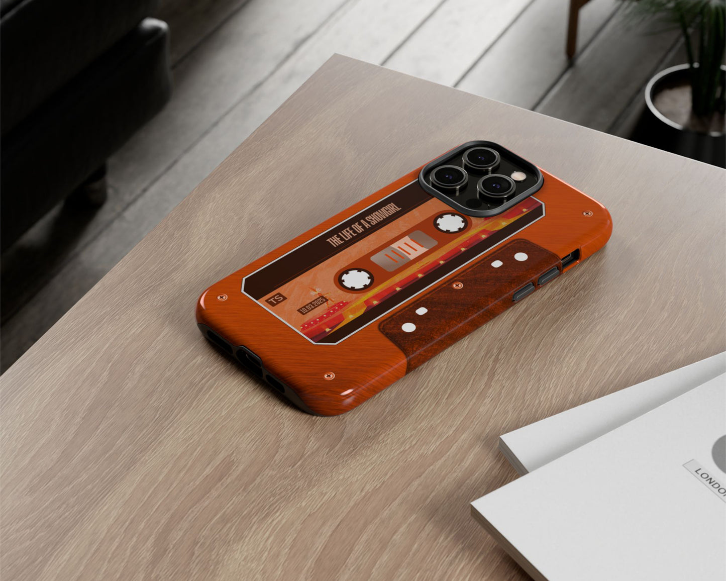 Life of Showgirl era cassette tape iPhone case