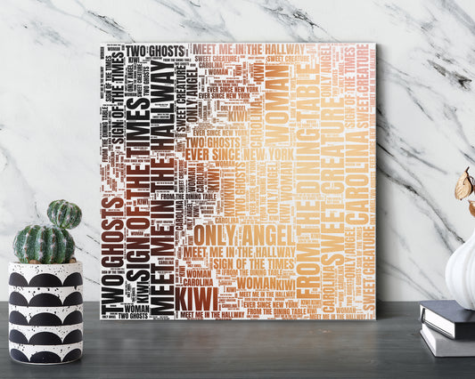 Self-titled album word art square canvas wall decor