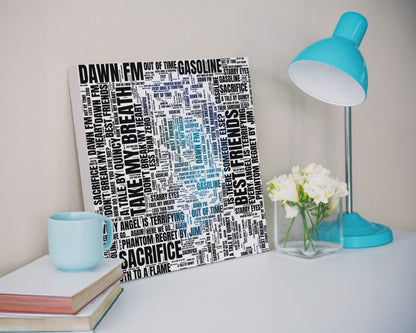 Dawn FM album word art square canvas wall decor