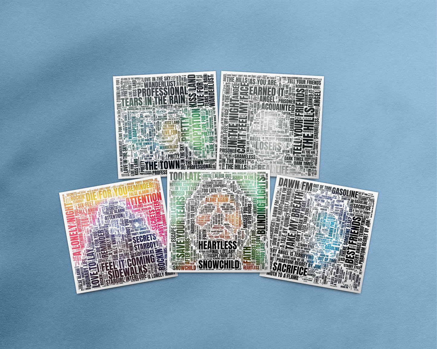 After Hours album word art square poster