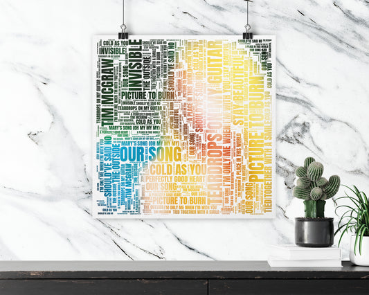 Self-titled album word art square poster