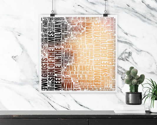Self-titled album word art square poster