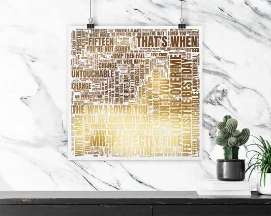 Fearless TV album word art square poster