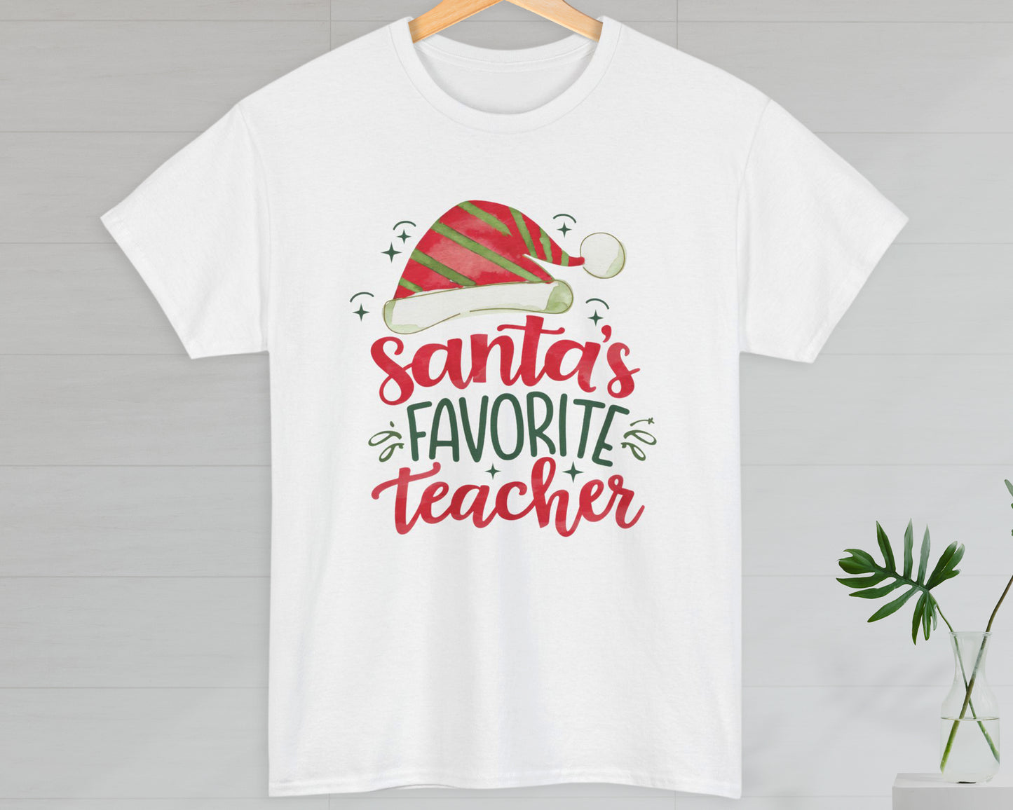 Santa's Favorite Teacher unisex classic graphic tee