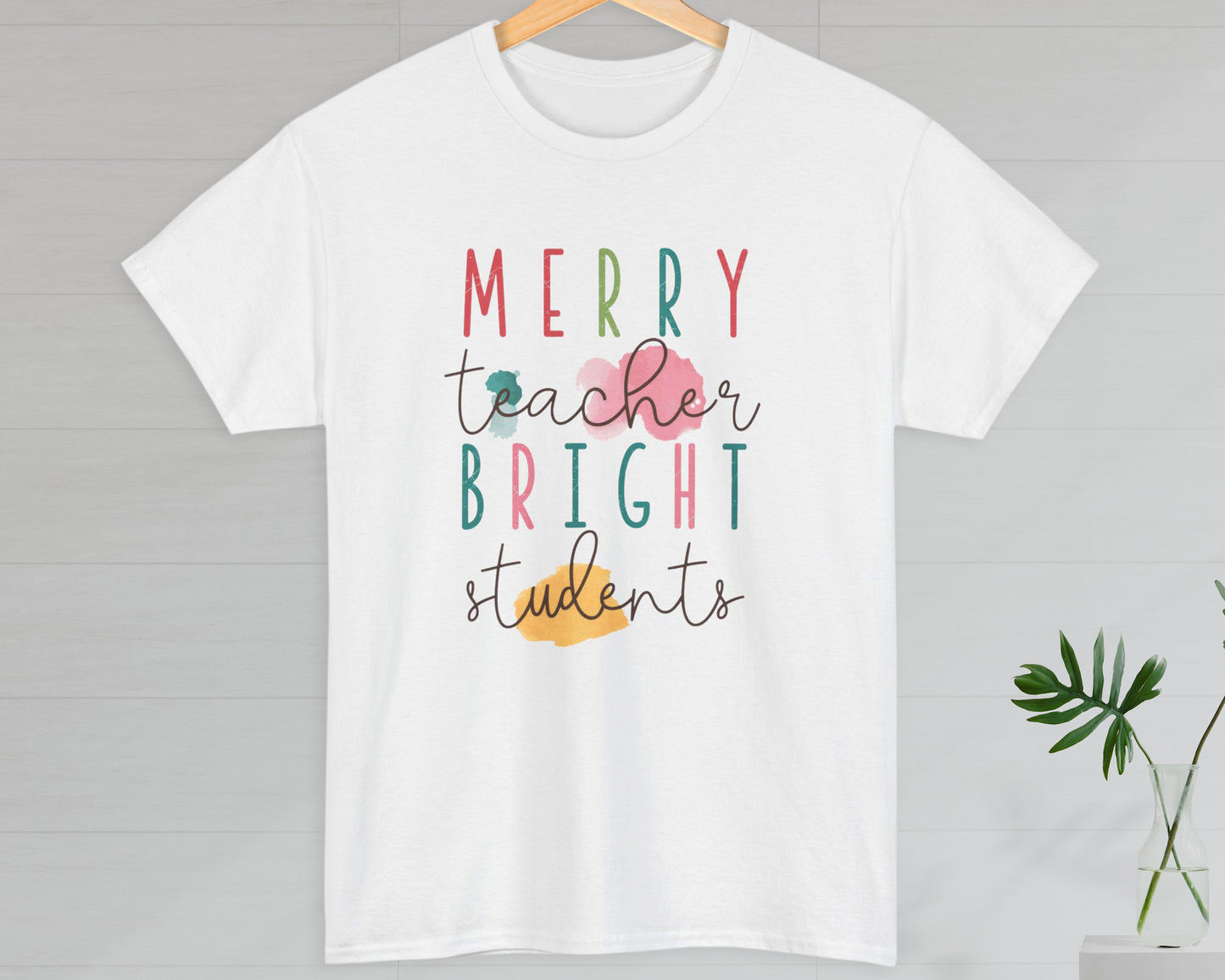 Merry Teacher Bright Students unisex classic graphic tee