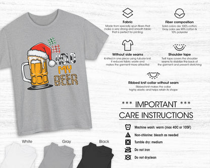 Ho Ho Hold My Beer unisex classic graphic tee