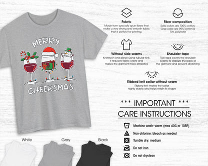 Merry Cheersmas unisex classic graphic tee