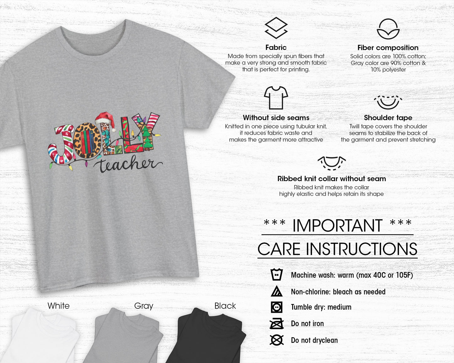 Jolly Teacher unisex classic graphic tee