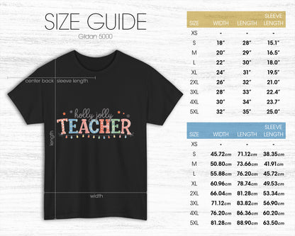 Holly Jolly Teacher unisex classic graphic tee