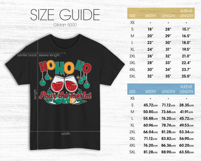 Ho Ho Ho Pour the Merlot unisex classic graphic tee