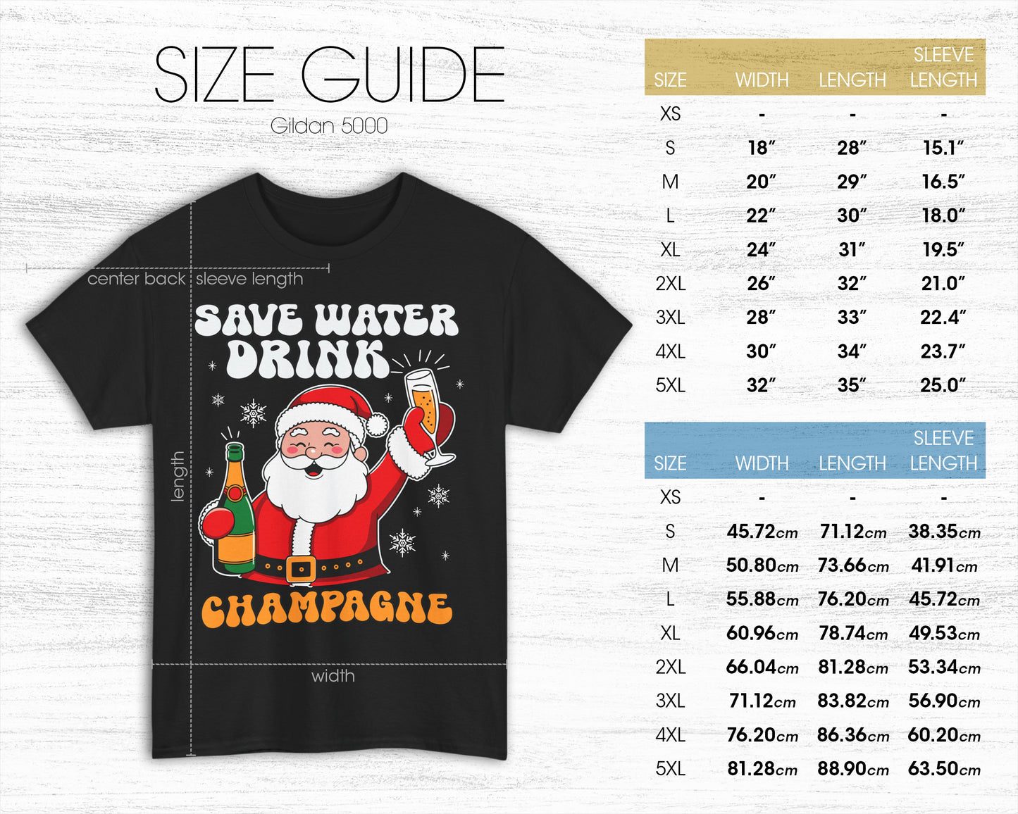 Save Water Drink Champagne unisex classic graphic tee