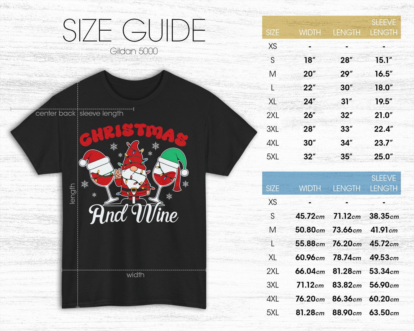 Christmas and Wine unisex classic graphic tee