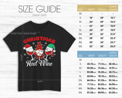 Christmas and Wine unisex classic graphic tee