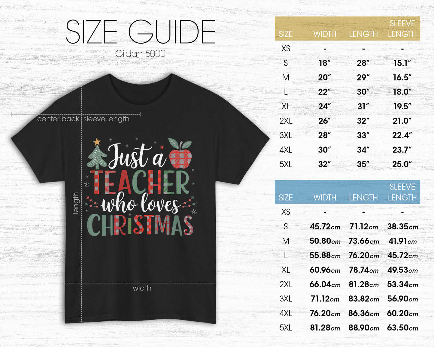 Just a Teacher Who Loves Christmas unisex classic graphic tee