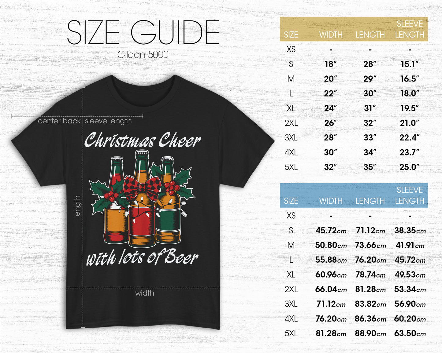 Christmas Cheer with lots of Beer unisex classic graphic tee